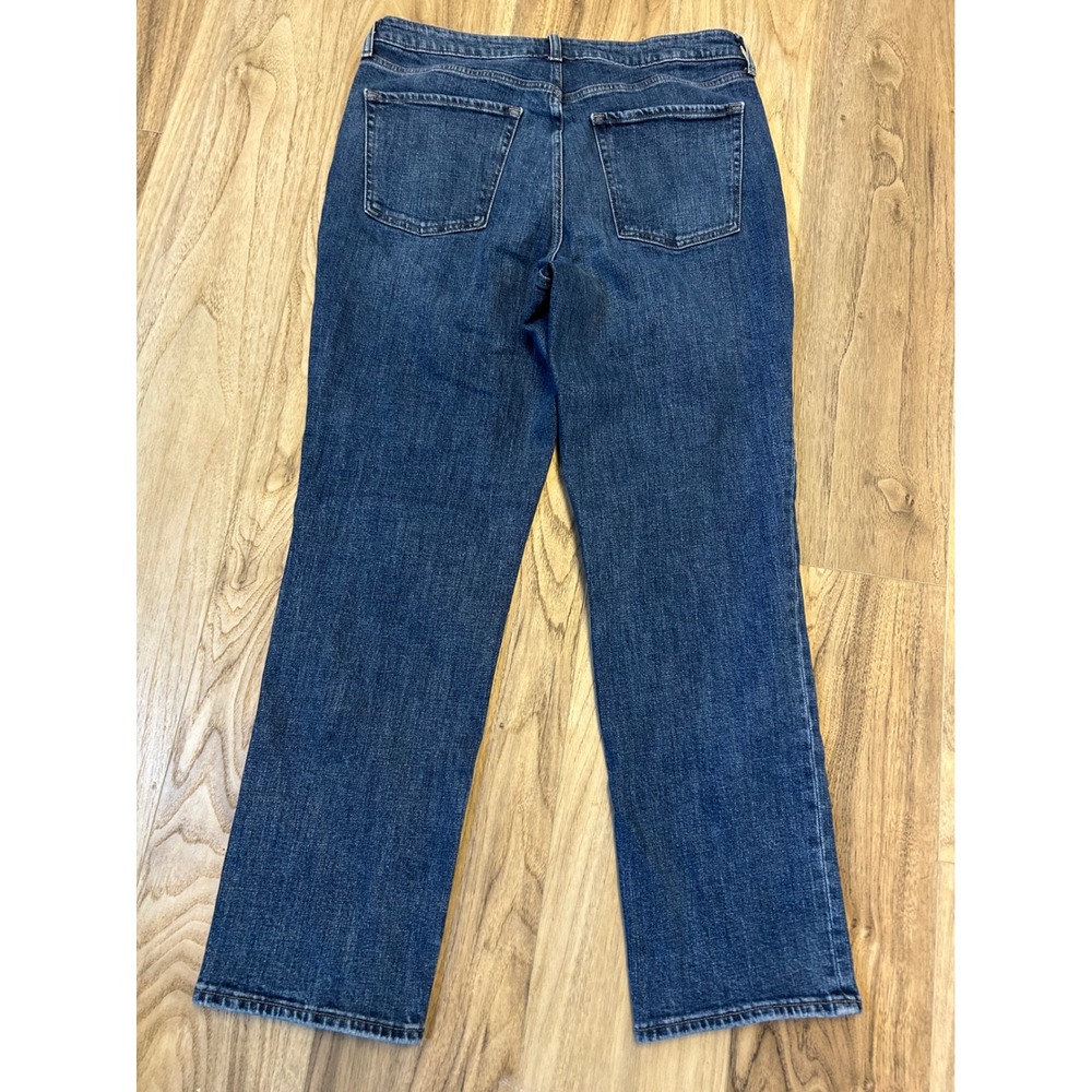 Old Navy Extra High-Rise Straight Jeans Womens 12 Medium Washβ Secret Smooth Pkt
